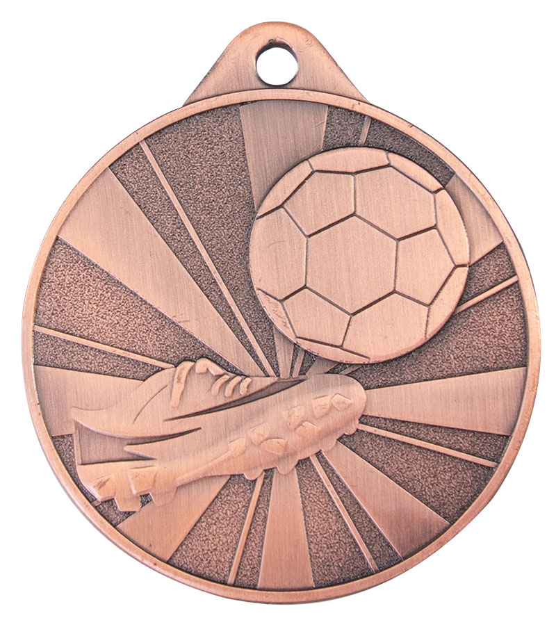 Fußball-Medaille 9372 inkl. Band u. Beschriftung Bronze Unmontiert