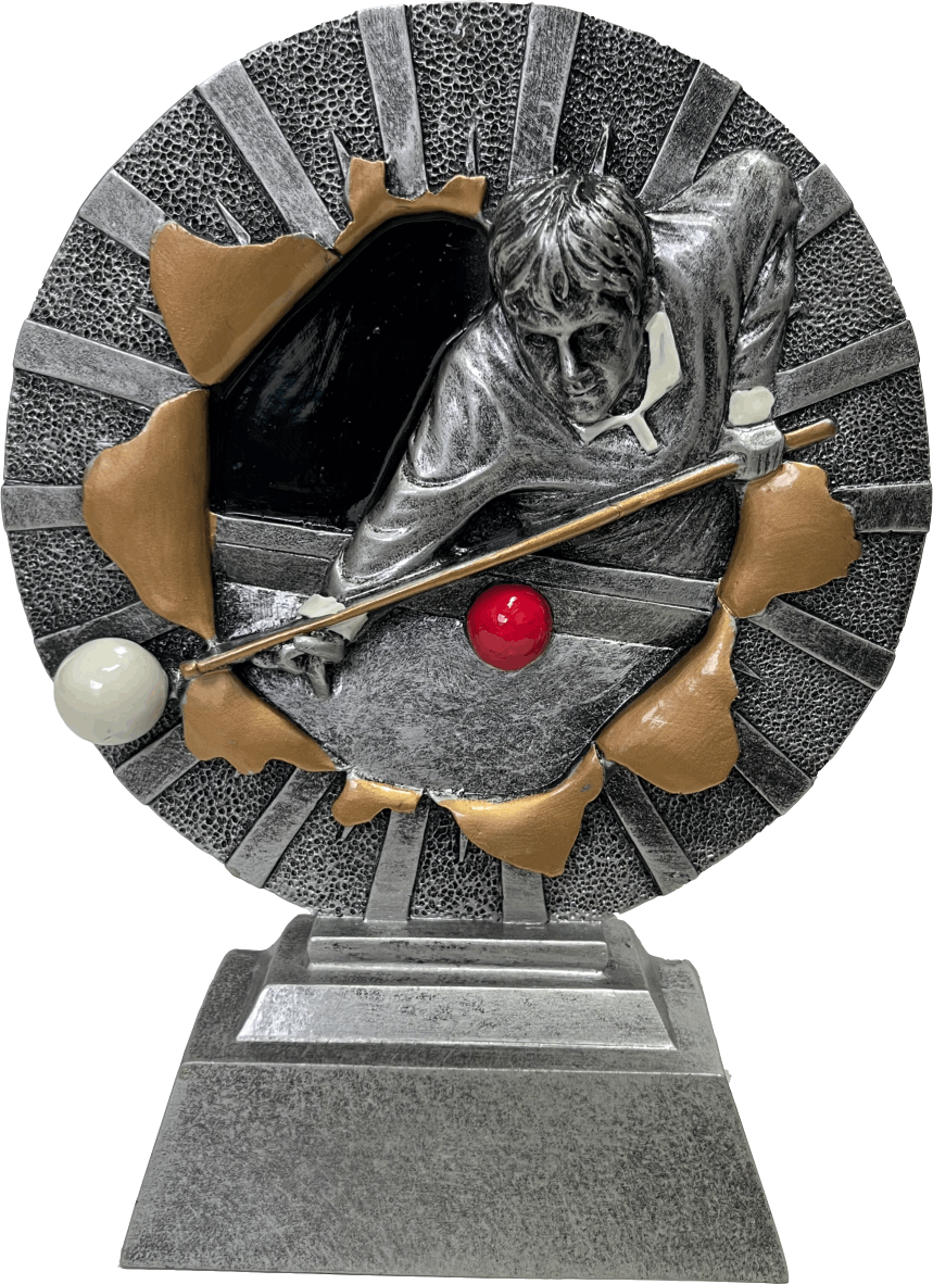 Billard-Trophy in 3D Optik inkl. Gravur 
