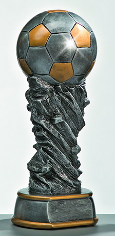 Fußball-Trophäe "Ball auf Säule" 45 cm