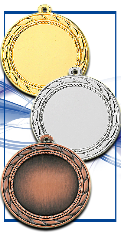 Medaille D9A inkl. Beschriftung+Emblem +Band Silber Unmontiert