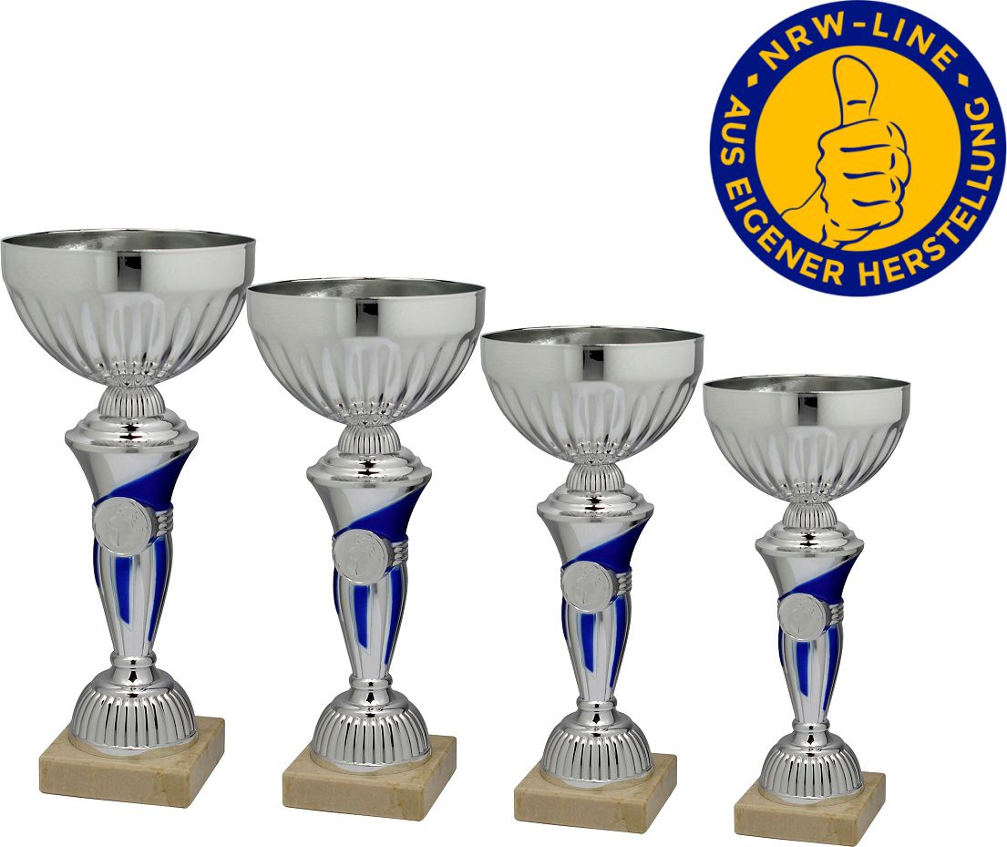 4er-Serie Pokale NRW Line P900-BS inkl. Gravur und Emblem Maxi 26,5/28,5/29,5 und31,5cm