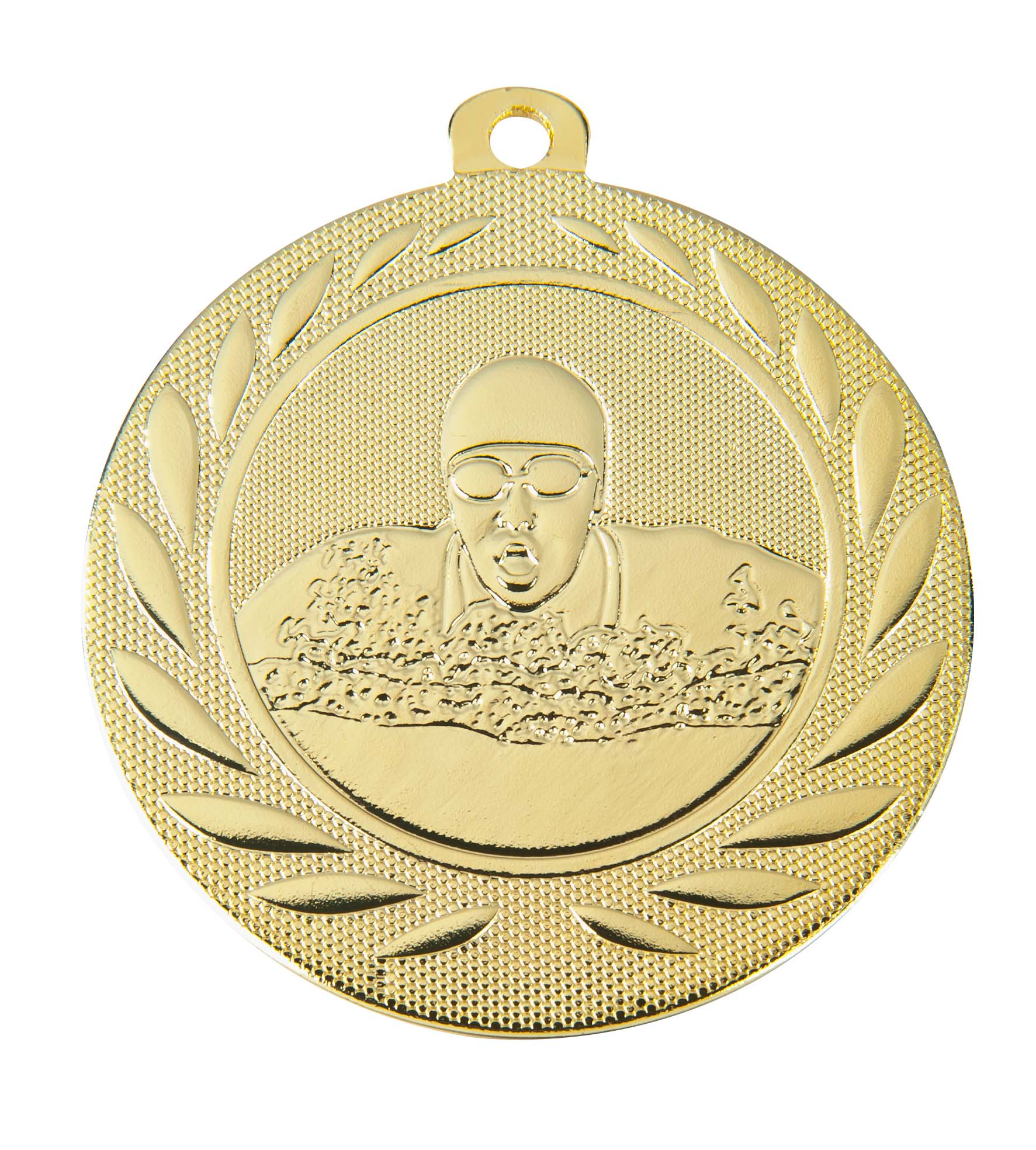 Schwimm-Medaille DI5000H inkl. Band und Beschriftung Gold Fertig montiert gegen Aufpreis