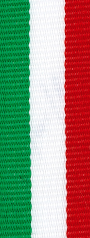 Medaillenband grün/weiß/rot