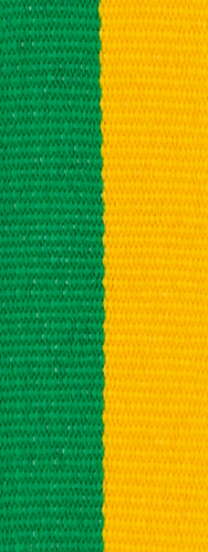 Medaillenband grün/gelb