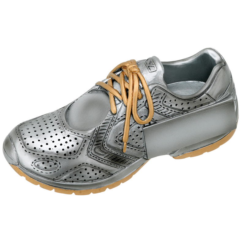 Marathon-Trophäe Schuh aus Keramik mit Emblem Jahreszahl inkl. Gravur