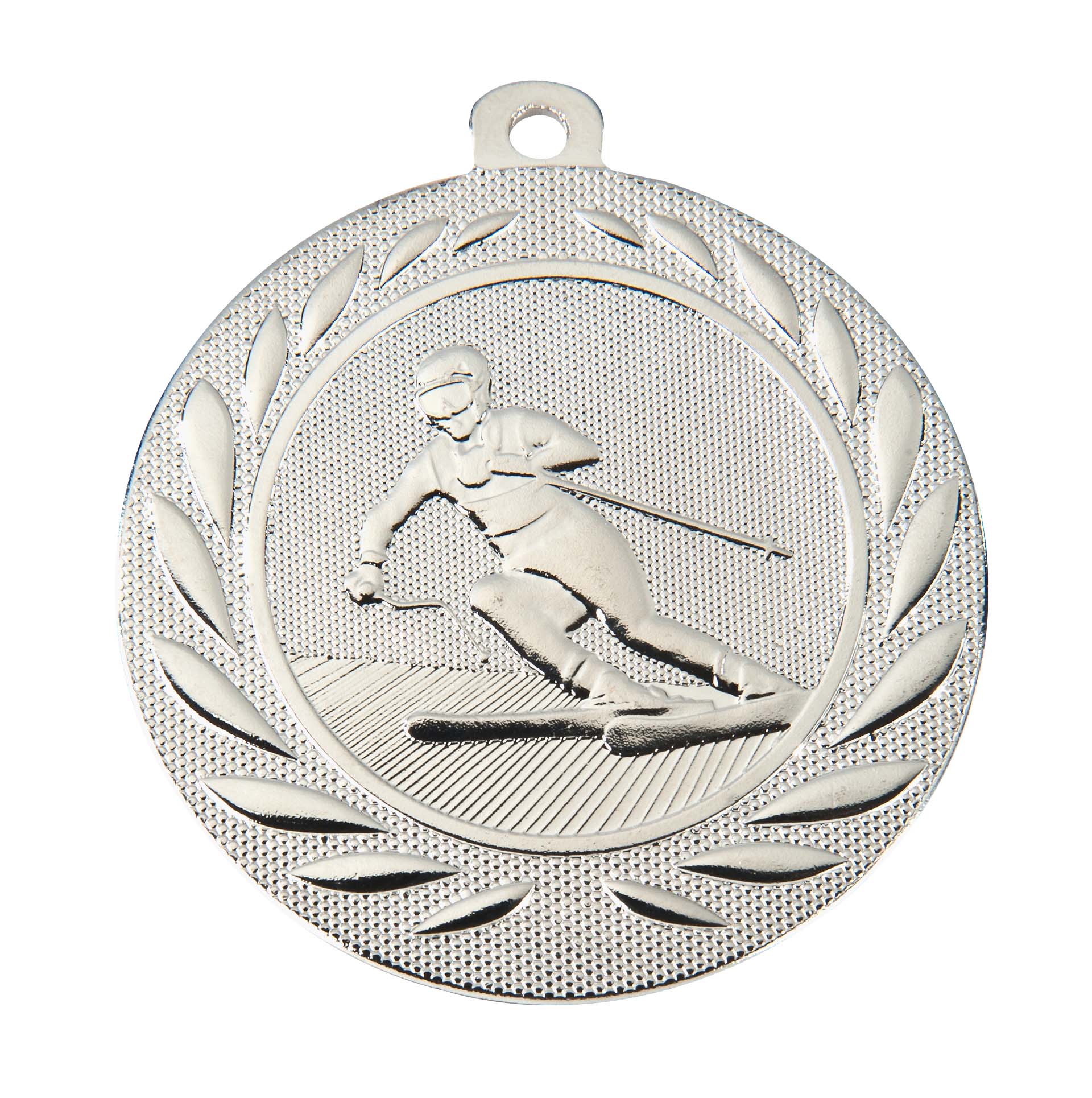 Ski-Medaille DI15000Q inkl. Band und Beschriftung Silber Unmontiert