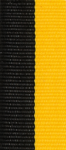Medaillenband schwarz/gelb