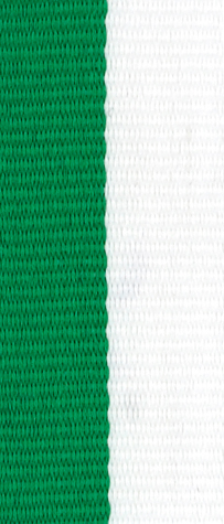 Medaillenband grün/weiß