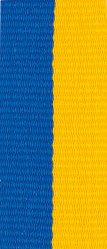 Medaillenband blau/gelb