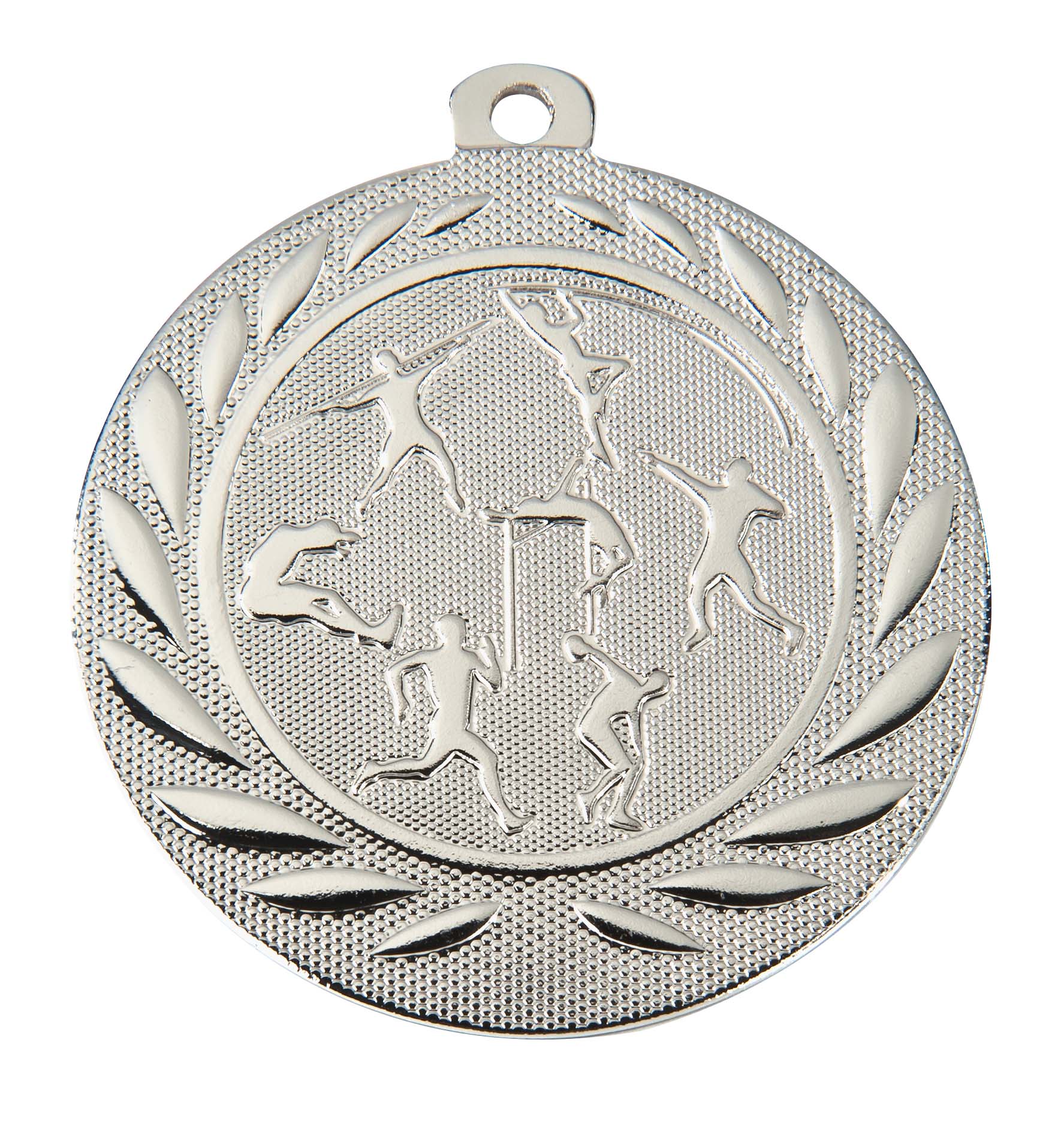 Leichtathletik-Medaille DI5000K inkl. Band und Beschriftung Silber Fertig montiert gegen Aufpreis