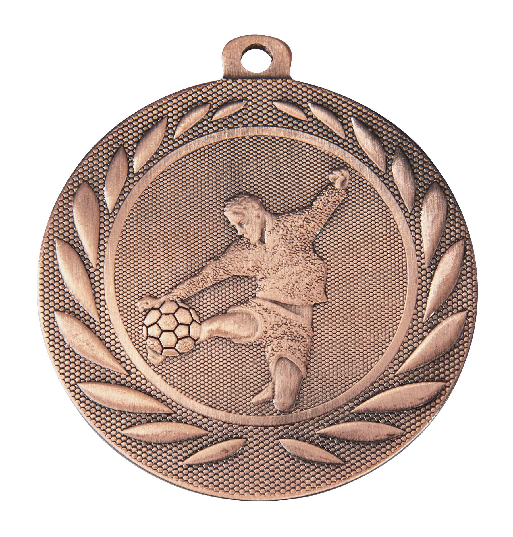 Fußball Medaille DI5000C inkl. Band u. Beschriftung  Bronze Unmontiert