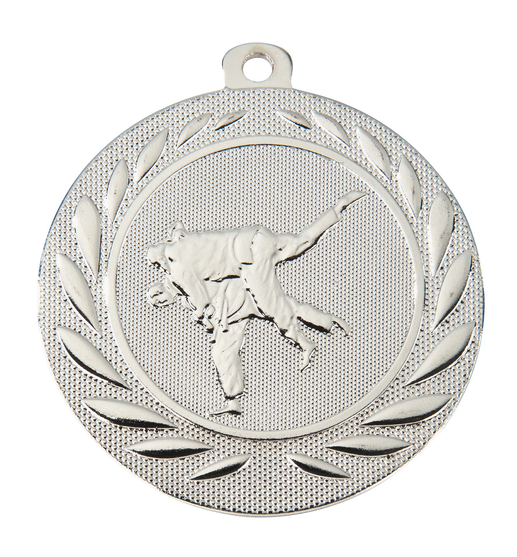 Judo-Medaille DI5000.I inkl. Band und Beschriftung Silber Fertig montiert gegen Aufpreis