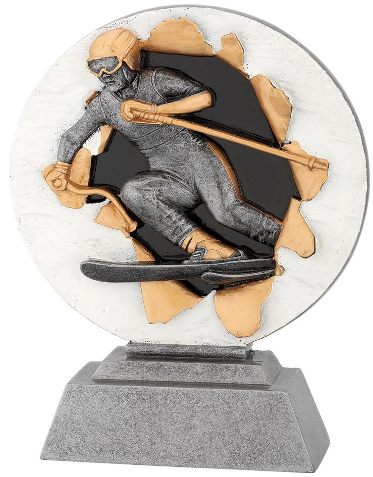 Ski-Trophy in 3D Optik inkl. Gravur 20 cm
