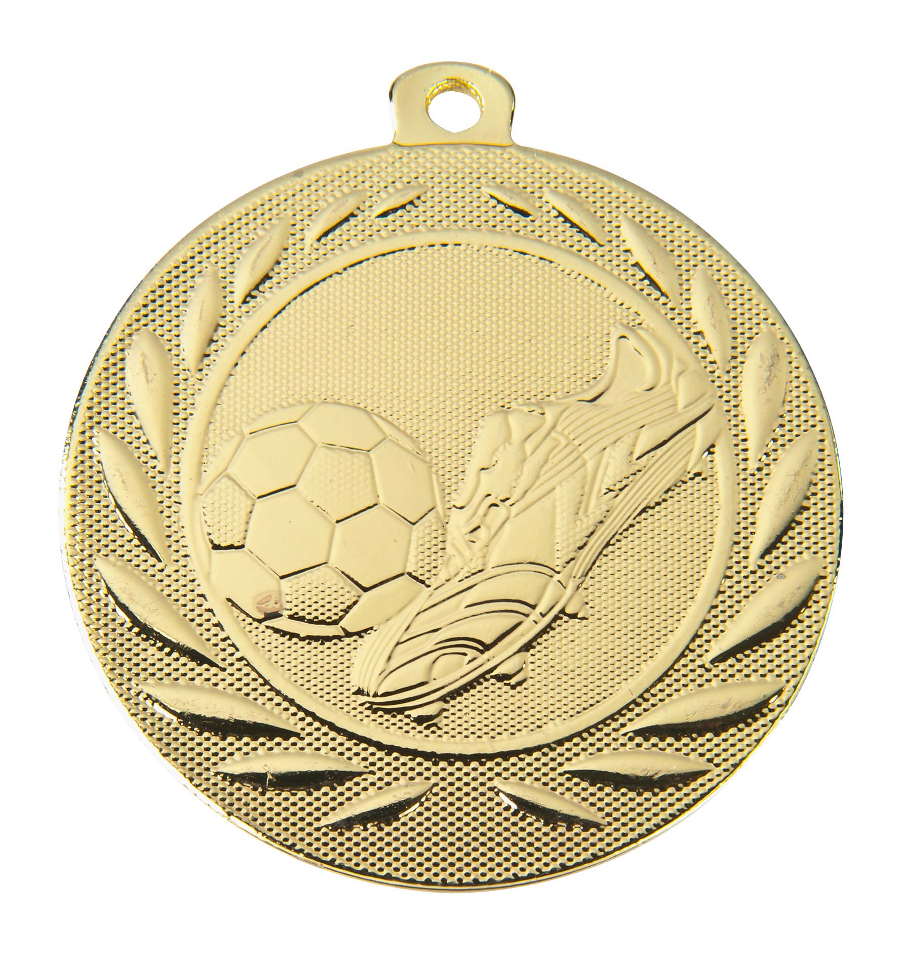 Fußball Medaille DI5000B inkl. Band und Beschriftung Gold Unmontiert