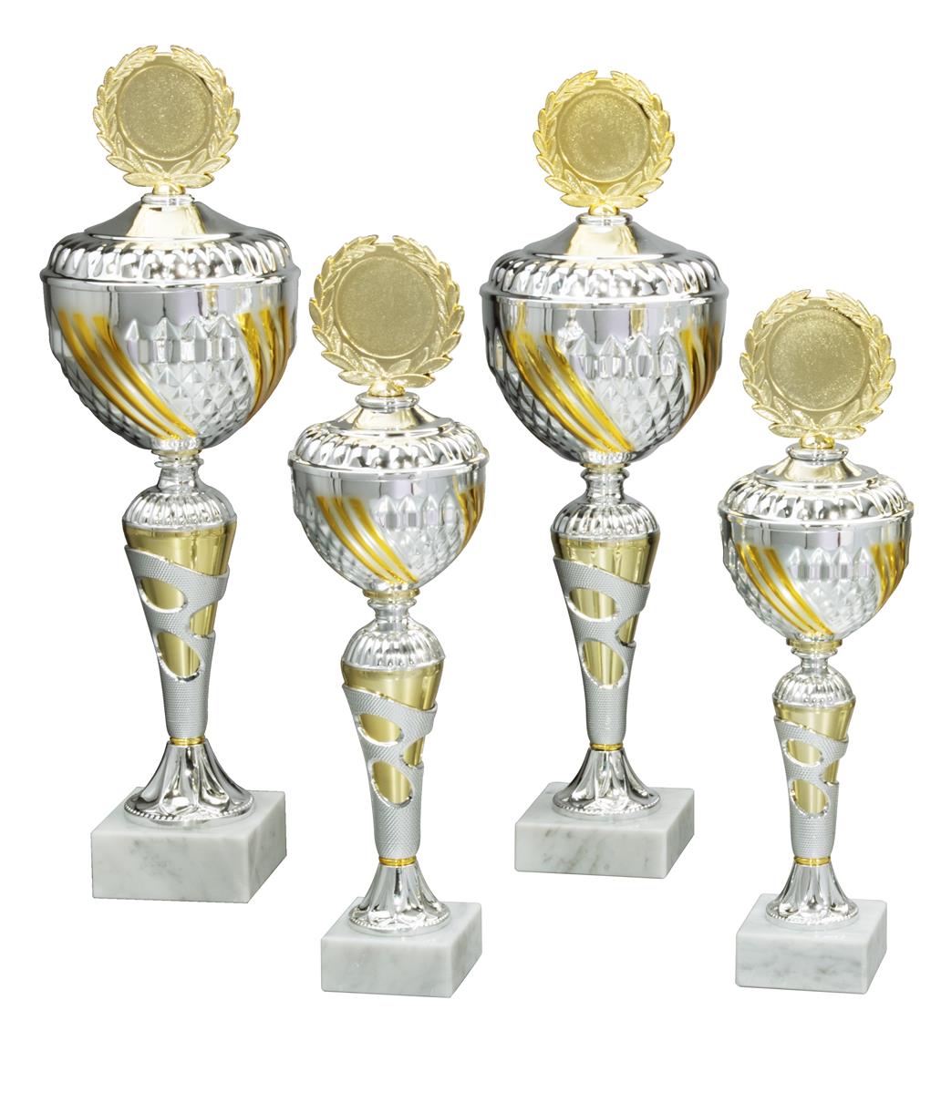 4er Serie Pokale Mintha inkl. Gravur und Emblem