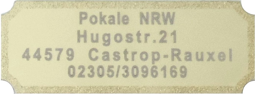 5er Pack Namensschilder Modellkennzeichnung für Flugzeugmodelle inkl. Gravur 40 x 15 mm