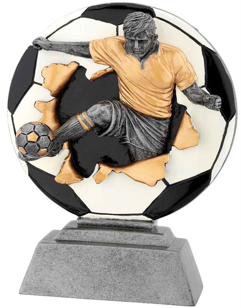 Fußball-Trophy in 3D Optik inkl. Gravur 23 cm