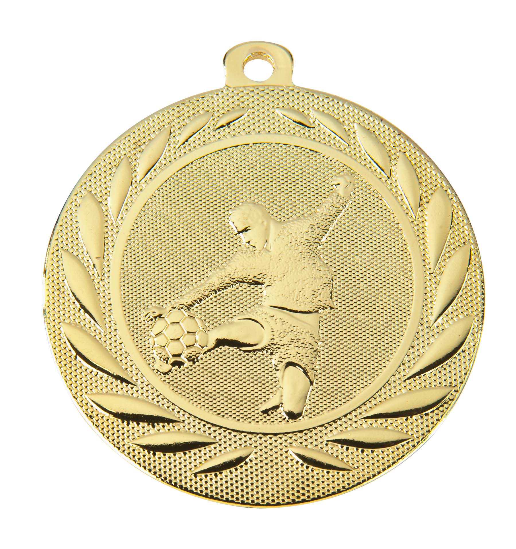 Fußball Medaille DI5000C inkl. Band u. Beschriftung Gold Unmontiert