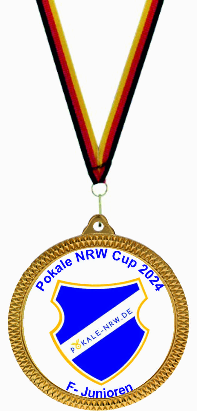 Medaille  inkl. Band u. Emblem nach Vorlage  Gold unmontiert