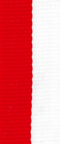 Medaillenband rot/weiß