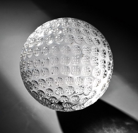 Glas-Trophäe Golf inkl. Emblem und Gravur 23 cm