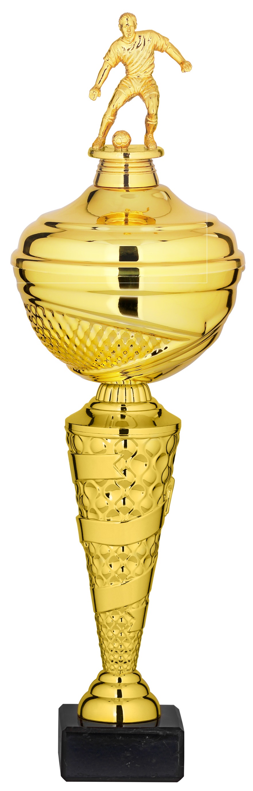 Fußball-Pokal P600-Gold  inkl. Gravur  35,5 cm