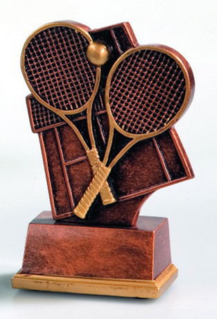 Tennis-Trophy inkl. Gravur Bronze