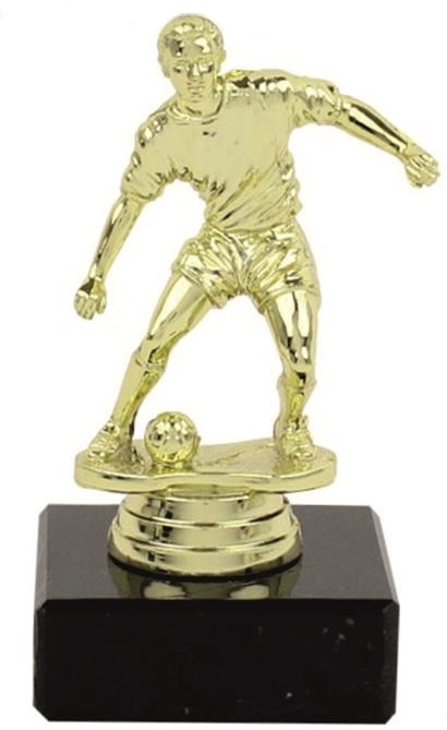 Fußballfigur "Spieler 3D" 11 cm inkl. Beschriftung Gold