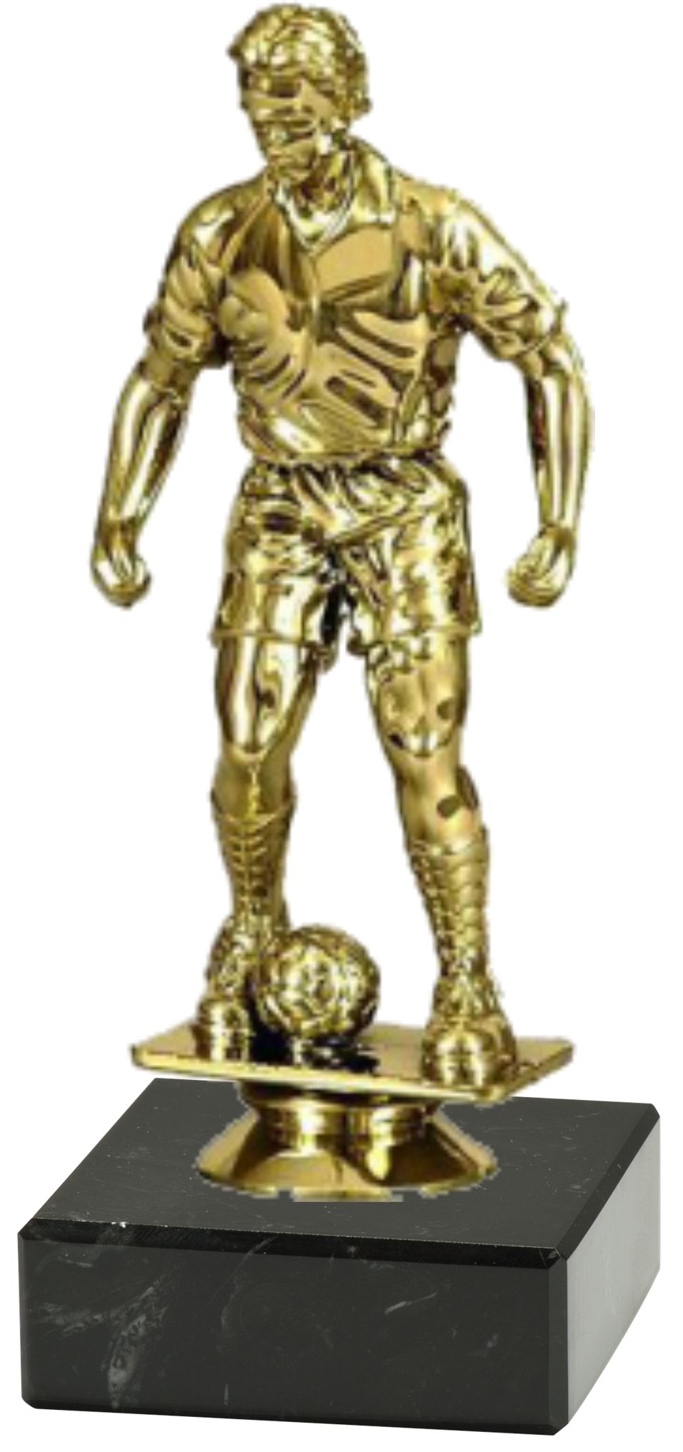 Riesen-Fußballfigur "Spieler 3D" 15 cm inkl. Beschriftung Gold