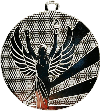 Medaille "Sieger-Engel" in der Farbe Silber inkl. Band