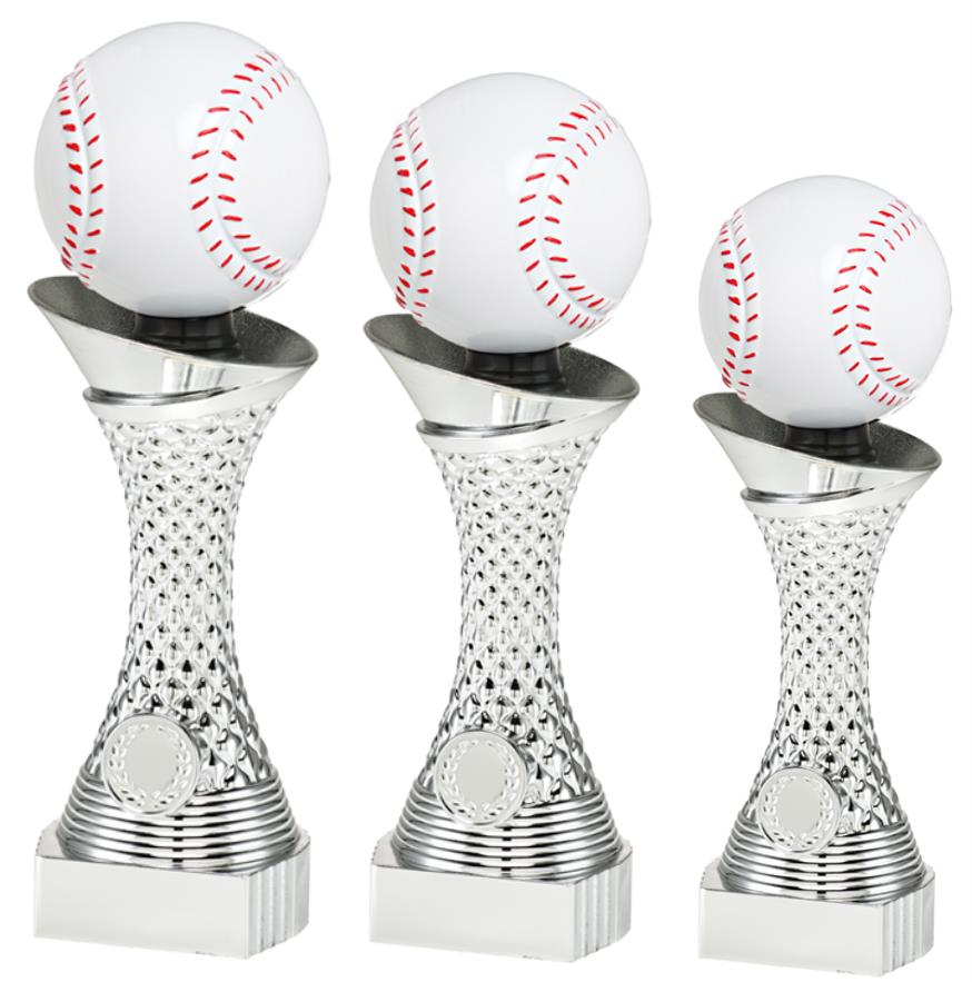 Baseball-Pokal X101-P507 inkl. Gravur 3er Serie 24,5, 27,0 und 29,5 cm