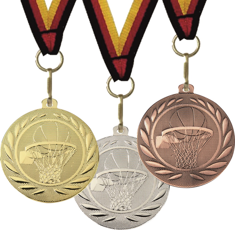 Basketball-Medaille DI5000M inkl. Band u. Beschriftung