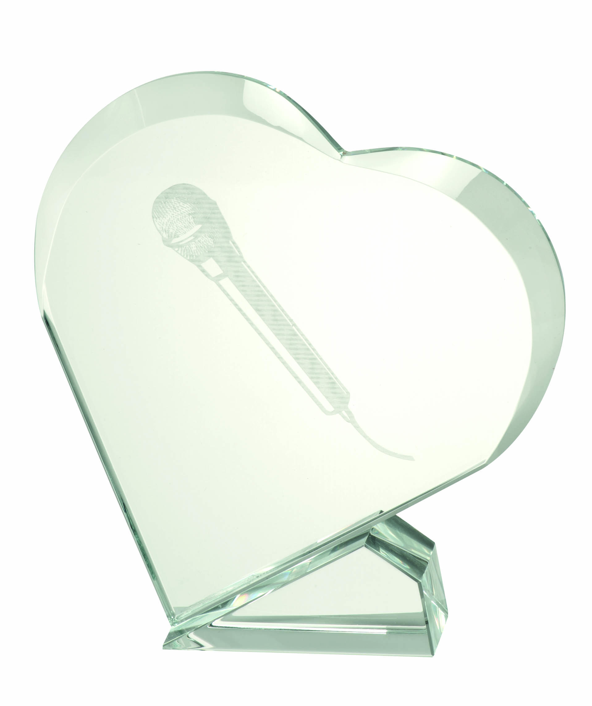 Herz aus Glas inkl. Lasergravur und Geschenkebox