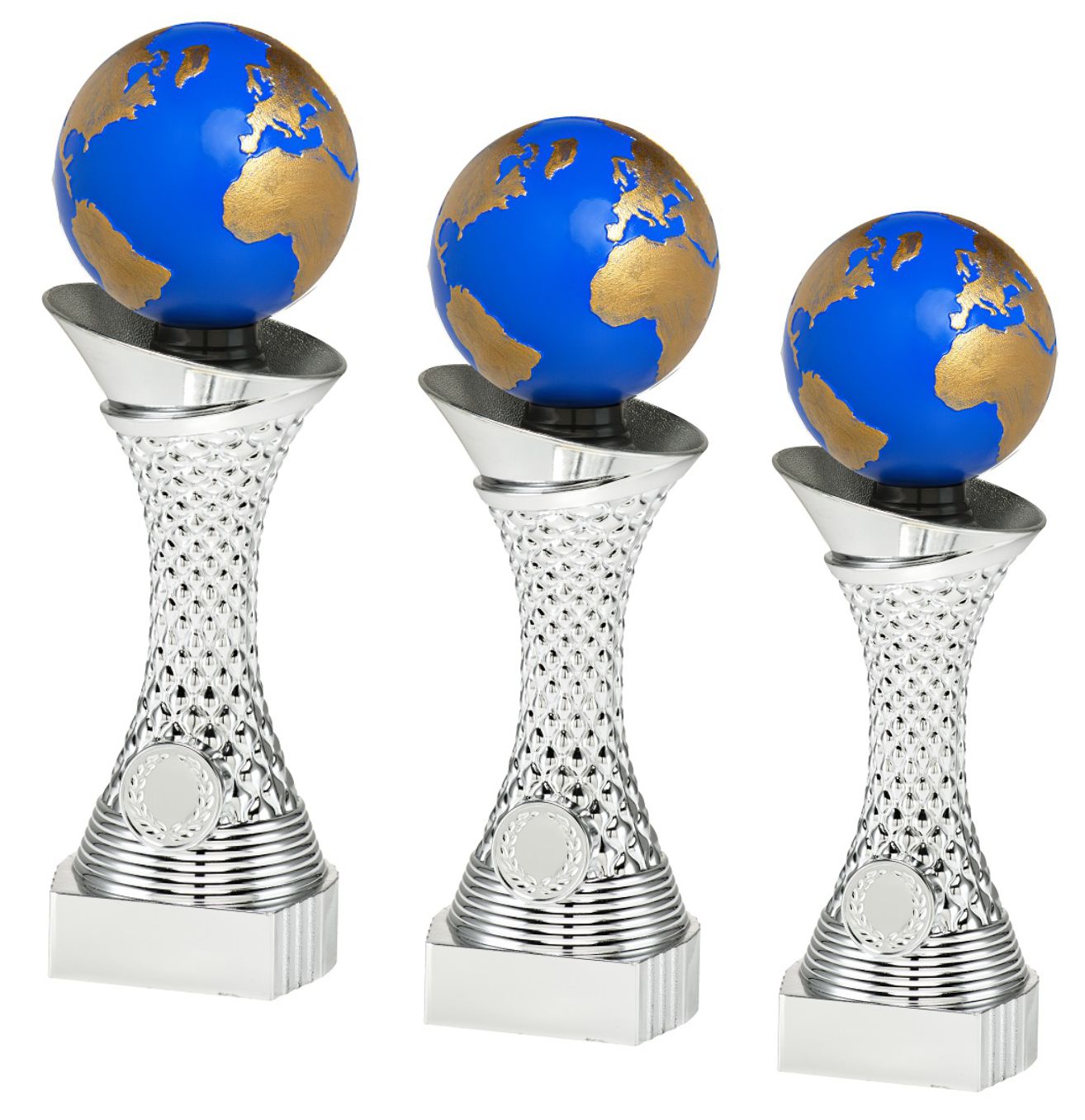 Welt-Pokal X101-P501 inkl. Gravur 3er Serie 24,5, 27 und 29,5 cm