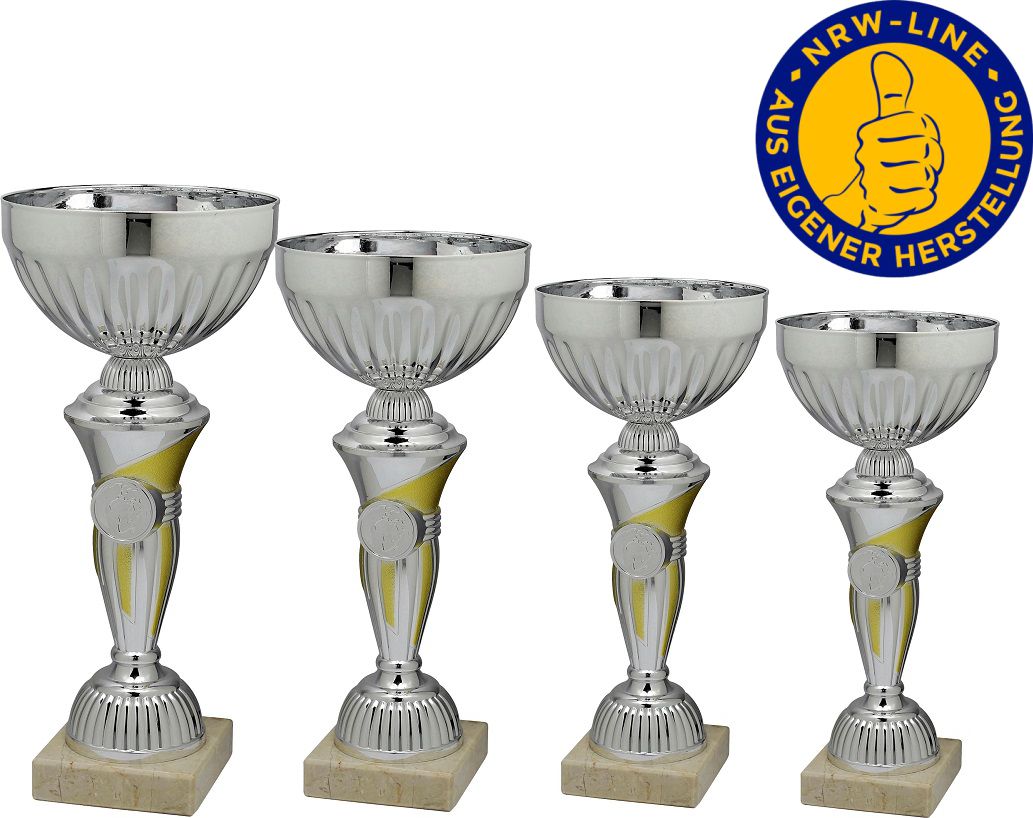 4er-Serie Pokale NRW Line P900-SG inkl. Gravur und Emblem