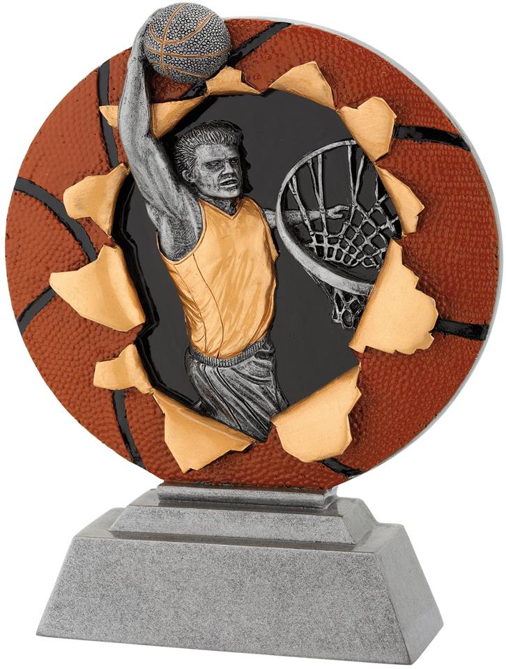 Basketball-Trophy in 3D Optik inkl. Gravur