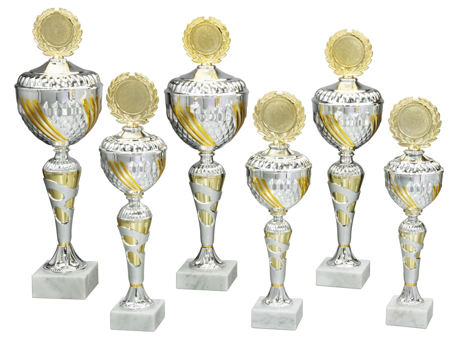 6er Serie Pokale Mintha inkl. Gravur und Emblem