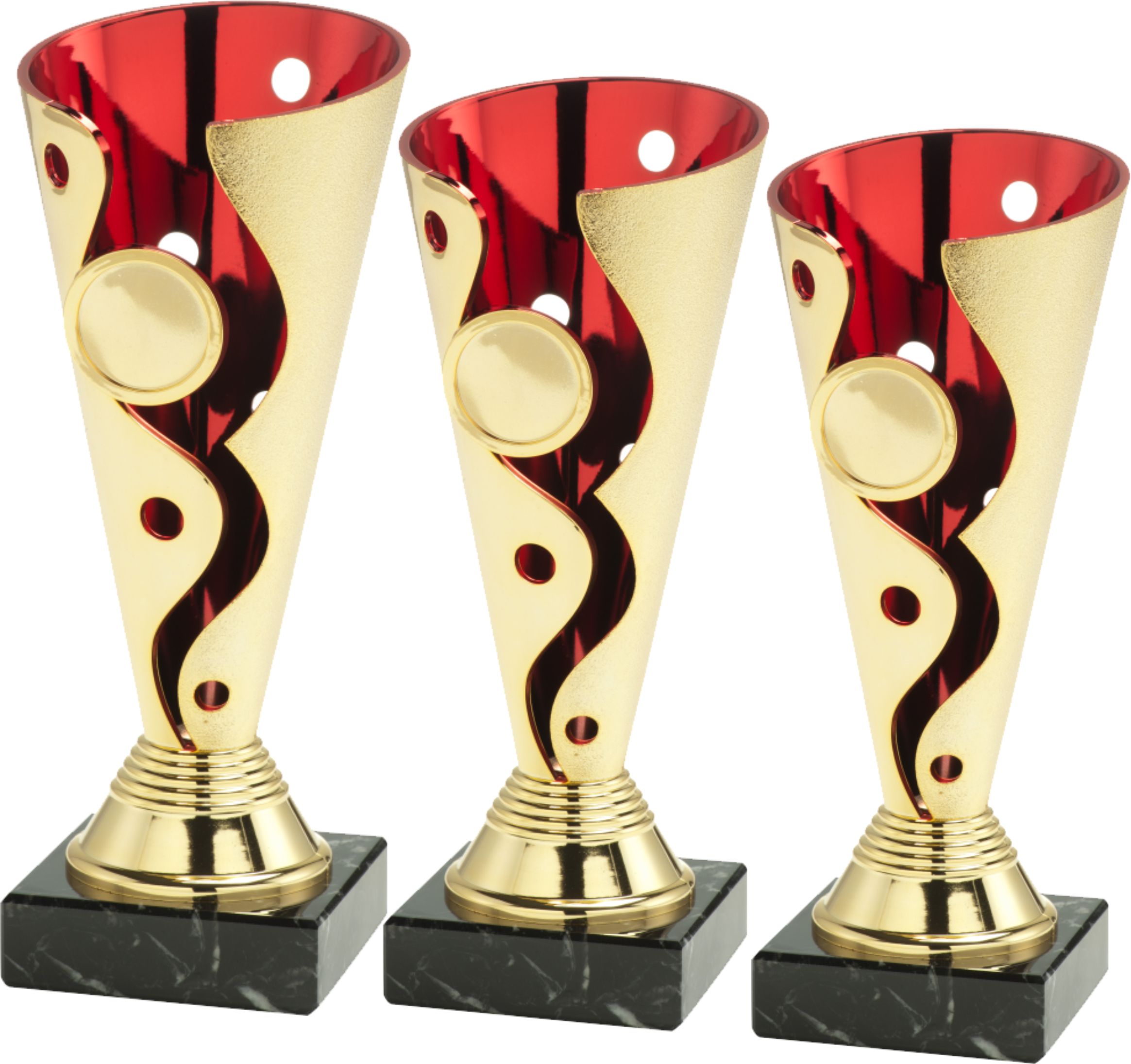 3er Serie Pokale inkl. Gravur und Emblem