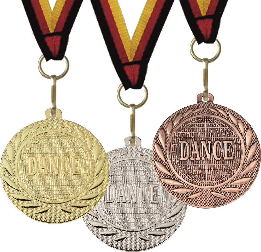 Dance-Medaille DI5000R inkl. Band u. Beschriftung