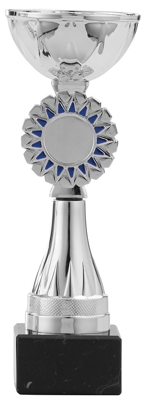Pokal S1218 inkl. Gravur und Emblem 3er Serie je Höhe ein Pokal
