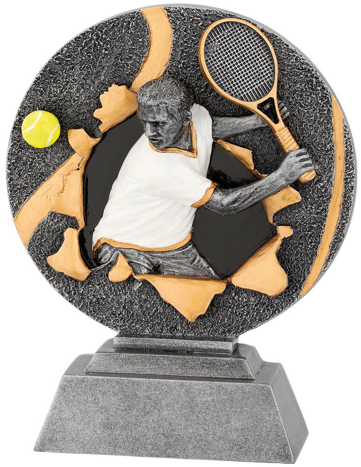 Tennis-Trophy in 3D Optik inkl. Gravur
